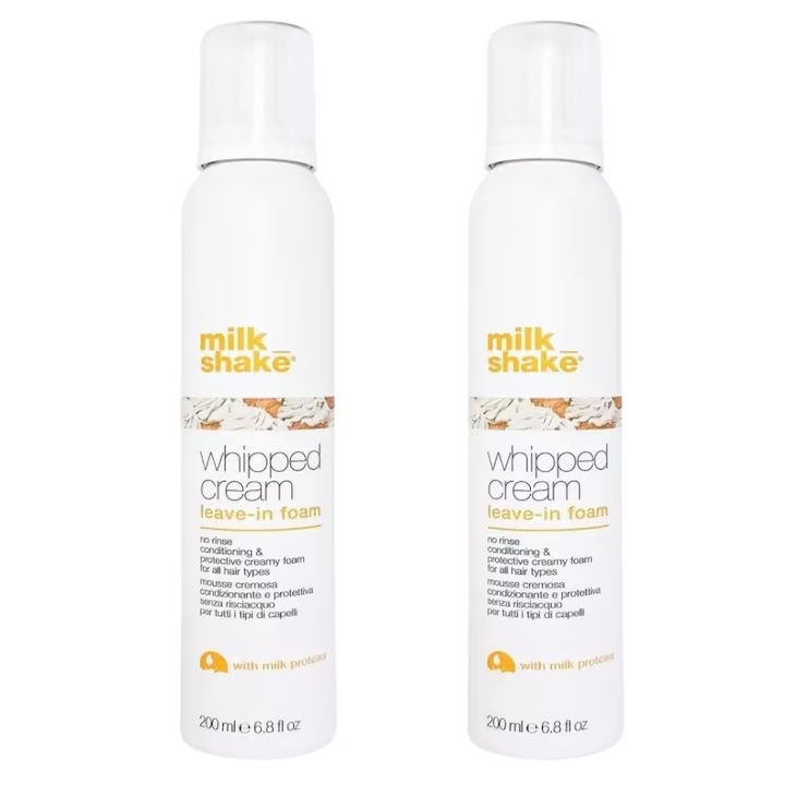 SET 2 X Spuma Crema Hidratanta Fara Clatire Milk Shake Conditioning Leave In Whipped Cream 200 Ml