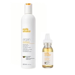 SET Milk Shake Argan Oil - Sampon 300ml & Ulei de par Glistening Argan Oil 50ml